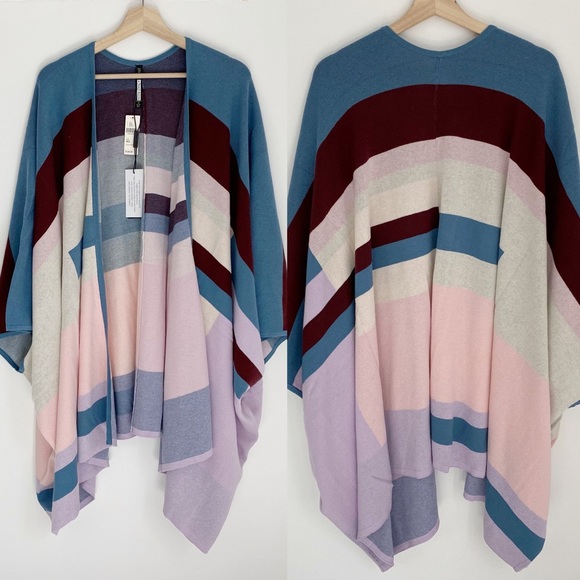 Anthropologie Geometric Poncho Cardigan Sweater - Picture 2 of 8